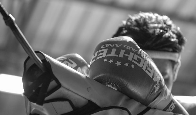 boxer with gloves on